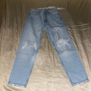 zara light washed ripped jeans